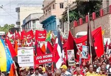 ¡Santo Domingo Se Levanta! Marcha Roja por la Soberanía, el Agua y la Vida